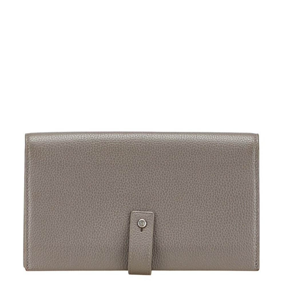 Saint Laurent Sac de Jour Long Wallet Gray Leather